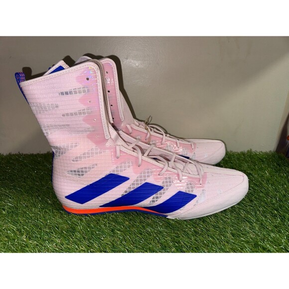 Adidas Box Hog 4 Boxing Training Shoes Men Size 13 Pink/Blue IH2733 BRAND NEW